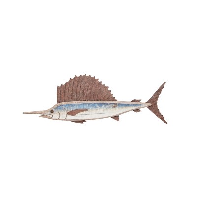 Beachcombers Sailfish Weather Wall Plaque Beach House Decor 29.5" x 10.2" x 1"
