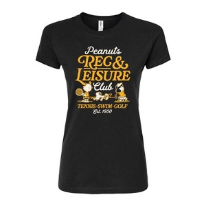 Women's - Peanuts - Rec And Leisure Club Fitted Graphic T-Shirt - 1 of 3