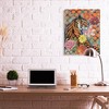 Stupell Industries Jungle Tiger Cat Over Orange Arabesque Floral Pattern Gallery Wrapped Canvas Wall Art, 30 x 40 - 2 of 4