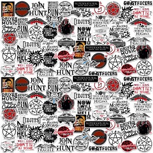 Supernatural Limited Color 100ct Vinyl Large Deluxe Stickers Variety Pack - Laptop, Water Bottle, Scrapbooking, Tablet, Skateboard, Indoor/Outdoor - 1 of 4