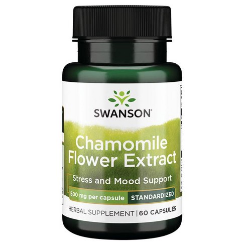 Swanson Chamomile Flower Extract - Standardized Apigenin 500 Mg 60 Caps ...