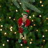Northlight Bendable Elf in a Suit Hanging Christmas Ornament - 12" - Red and Green - 2 of 4