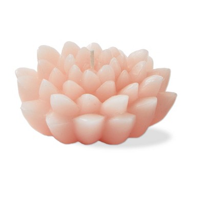 tag Blossom Flower Shaped Novelty Paraffin Wax Candle Coral, Burn Time 2.5 hours