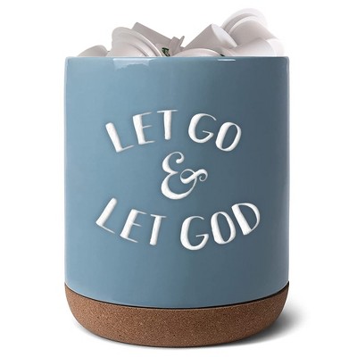 Elanze Designs Let Go God Sky Blue X-Large Cork Bottom, Kitchen Counter, Ceramic Stoneware, Coffee, Tea and Hot Chocolate, Machine Brewing, K Capsule
