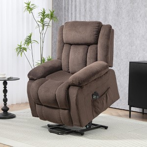 CIPACHO Power Lift Recliner Chair with Massage and Heat Electric Lift Chair with Side Pockets for Elderly Brown - 1 of 4