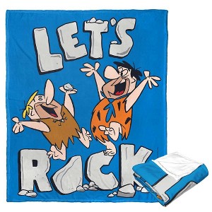 Warner Bros. The Flintstones Lets Rock Silk Touch Throw Blanket 50x60 Inches - 1 of 4