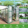 Gulches 6x10 FT Raised Base Polycarbonate Greenhouse Heavy Duty Aluminum Walk in Windproof All Season with Anchor Drainage Outdoor Backyard Green - 4 of 4