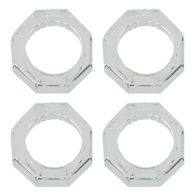 Saro Lifestyle Crystal Napkin Ring, Clear (Set of 4)