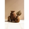 Mango Wood Urns 15"H, Hand-Carved Natural Decorative Vessels, Set of Two by Kalalou - 3 of 3