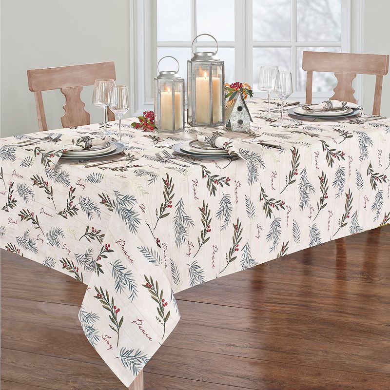 Holiday Tree Trimmings Tablecloth - Red/Green - Elrene Home Fashions, 2 of 4