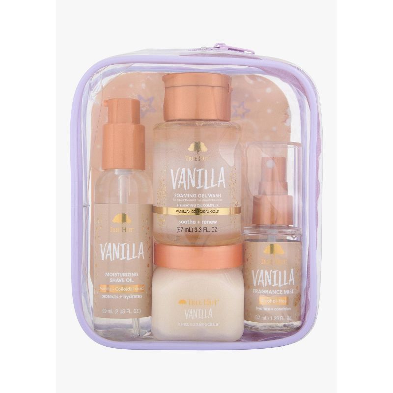 Tree Hut Vanilla Travel Kit Bath and Body Gift Sets - 4pc