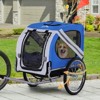 VisioGear Dog Bike Stroller, Pet Cart Bicycle with 3 Entrances, Wheels and Mesh Screen, Blue & White, 51.25"*28.75"*35.5" - 2 of 4