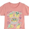 Girls' - The Mandalorian - Grogu Stickers Fitted Short Sleeve Graphic T-Shirt - 2 of 4