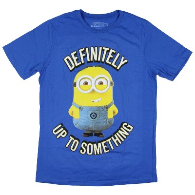 Minions Boys Definitely Up To Something Kids Short Sleeve T-Shirt