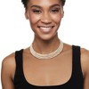 Ross-Simons Multi-Row 4.5-5mm Cultured Pearl and .23 ct. t.w. Diamond Choker Necklace With Sterling Silver Size - 2 of 4