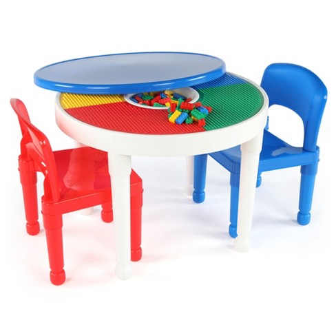 Round lego table with chairs online