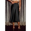 Women's Satin Skirt Elegant Flowy A Line Cocktail Party Wedding High Waisted Long Midi Skirts Fall Summer Vacation Outfits Dresses - 2 of 4