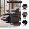 Oversized Recliner Chair,Manual Recliner Chair with 1.5X Sponge Filling and Side Pocket,Easy Recline System,Faux Leather Adult Reclining Sofa Chair - 4 of 4