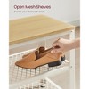 28.7" Shoe Rack Bench 3-Tier Shoe Shelf Storage Bench with Metal Mesh Shelves and Seat Shoe Rack - 4 of 4