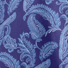 navy feather paisley