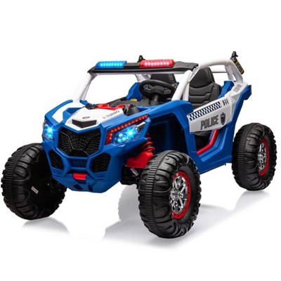 2-Seater 24V Ride-On UTV – Powerful 4WD Electric Car for Kids with Remote Control, Shock Absorbers, Leather Seats, Music & Lights