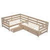 YOOCOZZ Twin Size L-shaped Platform Bed with Three Storage Drawers - 2 of 4