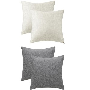 REGALWOVEN 4 Pcs Solid Indoor Outdoor Throw Pillow Cover 18" x 18" - 1 of 4