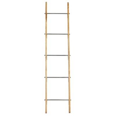 Contemporary Wood Rectangle Ladder Brown - Olivia & May
