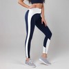 Anna-Kaci Active Women's High Waist Color Block Leggings with Contrast Panel Design - 3 of 4
