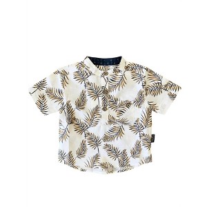 Boy's ' Palm Branches Printed Cotton/Linen Shirt - Copenhagen Delights - 1 of 2