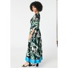 Roaman's Blouson Sleeve Faux Wrap Maxi Dress - 4 of 4