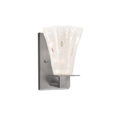 Toltec Lighting Apollo 1 - Light Sconce in  Graphite with 5.5" Fluted Frosted Crystal Shade