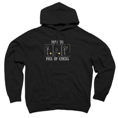 Adult Design By Humans How to Pick Up Chicks By woodsgoods Pullover Hoodie