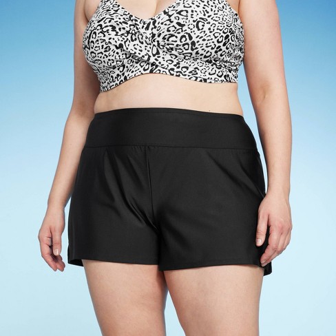 forfriskende kapsel marmorering Women's Plus Size Swim Boyshorts - Kona Sol™ Black : Target