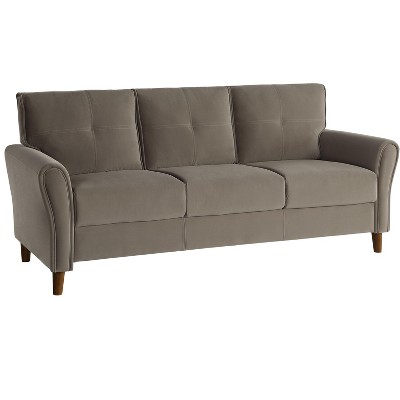 NicBex 80 Inch Velvet Tufted 3-Seater Sofa Couch with 5 Solid Wood Frame for Living Room,Office,Apartment