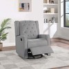 Poundex,Swivel Glider Manual Recliner in Dark Gray - 2 of 4