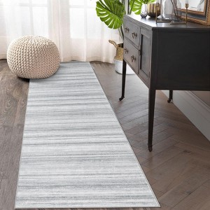 Area Rug Modern Minimalist Stripe Area Rug Bohemian Rug Low Pile Non Slip Non Shedding Indoor Floor Carpet Easy Cleaning for Bedroom Living Room - 1 of 4