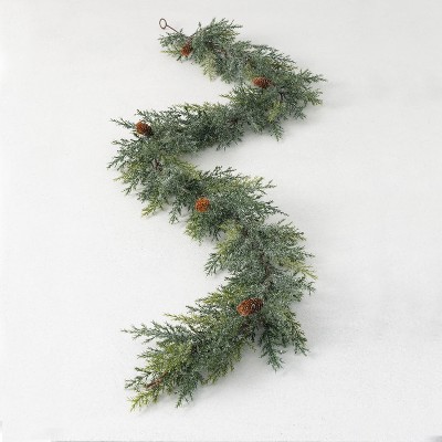 Sullivans Artificial 5'6" Frosted Arborvitae Garland