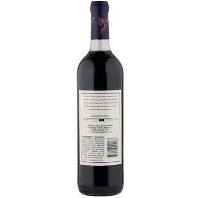 Purple Toad Winery Black & Bruised Red Blend - 750ml Bottle