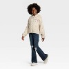 Girls' Hello Kitty Woobie Hooded Zip-Up Sweatshirt - Ivory - 4 of 4