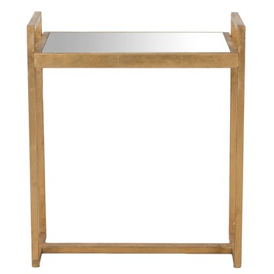 Noland Mirror Top Gold Accent Table Gold - Safavieh