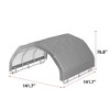 FUFU&GAGA Gray Livestock Shade Canopy Patio Canopy Farm Pasture Shade Shelter - Weather - Resistant Livestock & Hay Storage Tent - 4 of 4