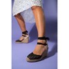Lions - Black Mesh Leather Wedge Espadrilles Sandal (Women) | Forever & Always - 2 of 4
