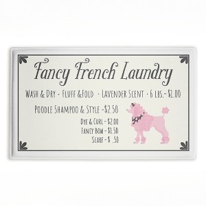 Stupell Industries Fancy French Laundry Printed Plush Bath Mat And Bath Rug, Design By Darlene Seale, 18"X30" - 1 of 4