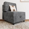 Chenille Reversible Sectional Sofa, 9-Seater Modular Sectional Sofa, U-Shape Modular Couch Storage Seats Ottomans with Chaise - 3 of 4