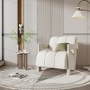 KWPZQEB Mid Century Modern Accent Chair Set of 2, Single Armchair with L-shaped Armrests and Polyester Fabric, Reading Armchair for Living Room, - 3 of 4