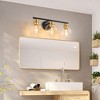 POWLIG 21.65" 3-Light Dimmable Bathroom Vanity Light - Black&Gold Finish with Clear Glass Shades, Transitional Modern Design - 4 of 4