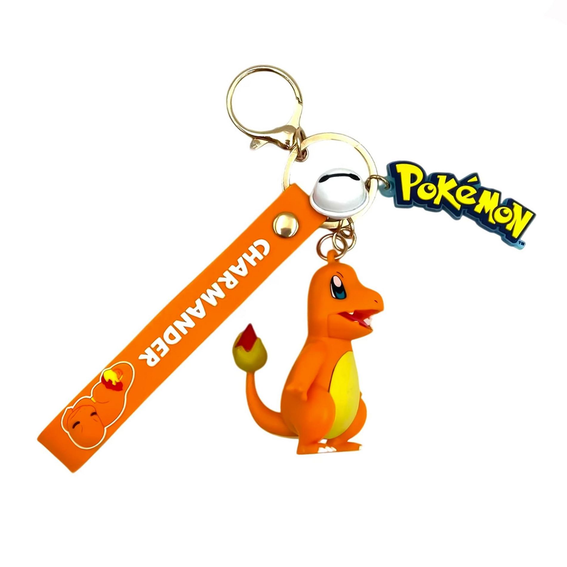 Langbowang Pokemon 3D Figural Keychain With Printed Strap | Charmander