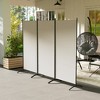 HOMCOM 6' Tall Room Divider, 3 Panel Folding Privacy Screen, Portable Partition Wall Divider for Home Office, Light Gray - 2 of 4