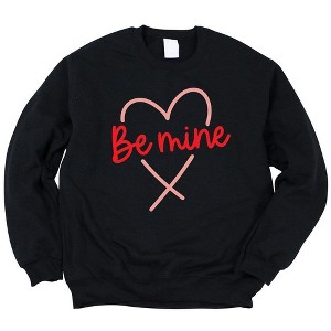 Simply Sage Market Women's Graphic Sweatshirt Be Mine Heart Colorful - 1 of 3